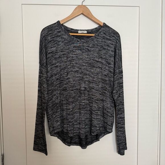 rag & bone Sweaters - Rag & Bone Sweater Womens Sz L Heather Gray Knit Long Sleeve Stretch Lightweight